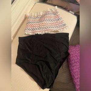 Xhilaration Strapless top/ High Waisted Bottoms